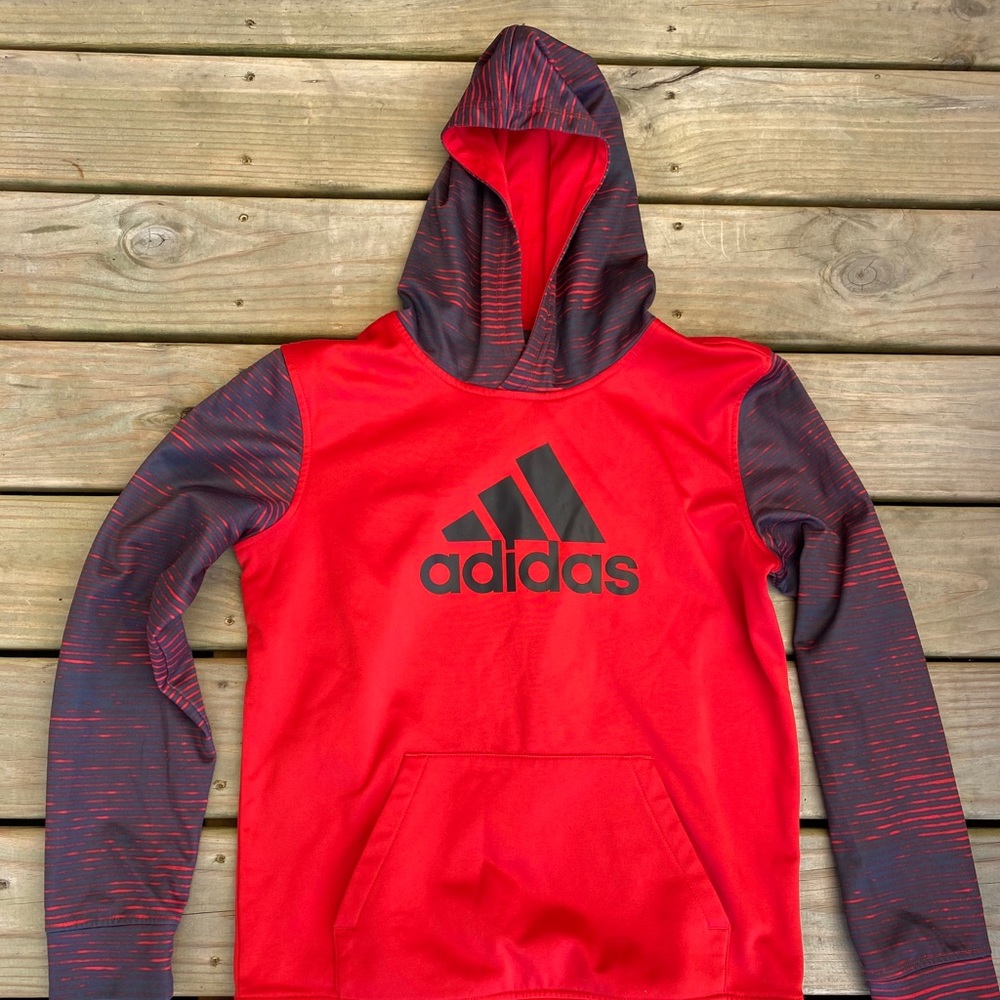 Red adidas hoodie